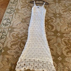 Creme/white crochet dress by Krochetta by Papillon